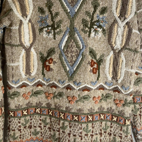 Portraits Northern Isles Vintage 1980's Hand Knitted Sweater - Picture 6 of 6